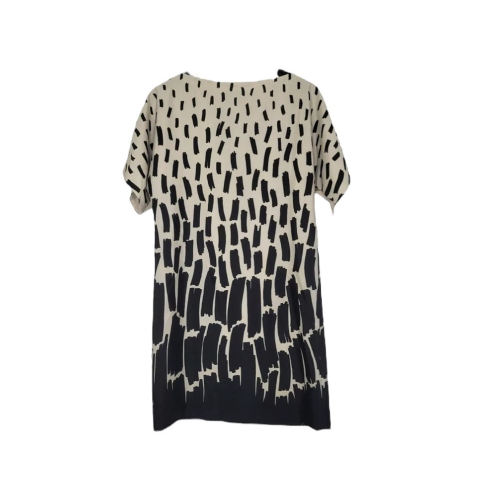 TAHARI ASL Arthur S. Levine Boxy Shift Dress in Black/Cream Design Size 8 - Picture 4 of 8